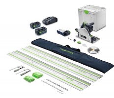 Festool 577988 18V TSC 55 KSEB-Basic Plunge-Cut Saw + Guide Rail Kit FS 1400/2-KP-Set + 2 x Tabless 8.0Ah Batts & Rapid Charger &pound;1,229.00